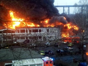 Grossbrand im Autohaus Fräter in Rendsburg